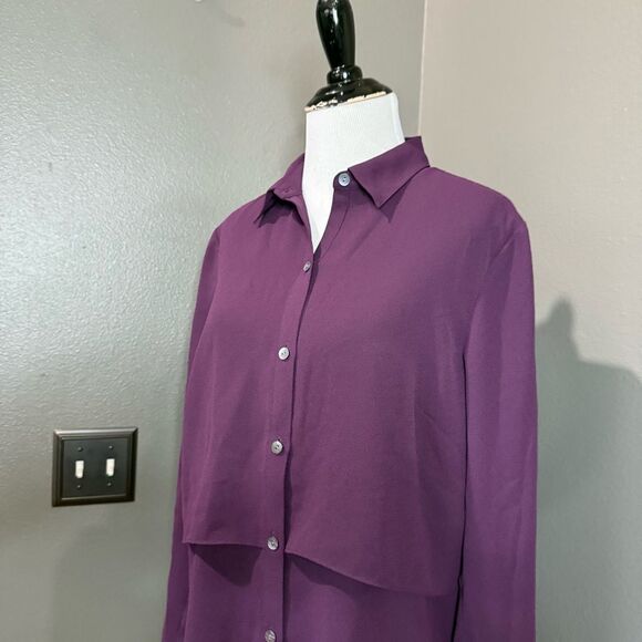 J. Jill Purple Button Down Shirt - Picture 2 of 11